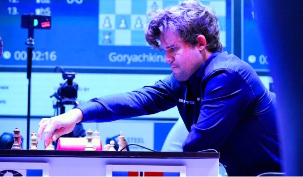 “Magnus Carlsen speaking during an interview where he comments on Formula 1”